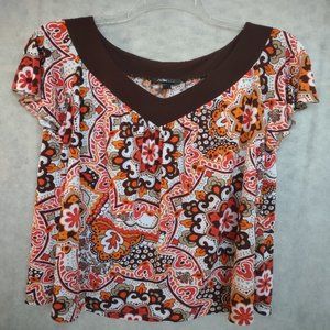 AGB Woman 2X Floral Blouse